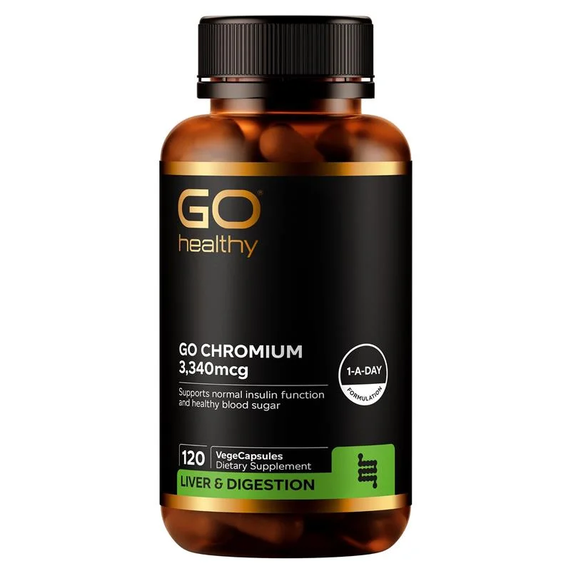 Go Healthy go chromium 3340mcg 120c 高之源铬精华血糖平衡胶囊3340mg 120粒【保质期2028/07】